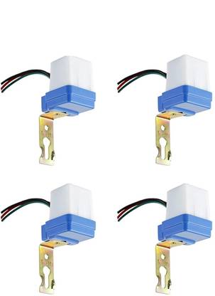 GoodsBazaar 4pc Combo 220 V Auto Day/Night On & Off Photocell LDR Sensor Switch Water Proof Smart Switch