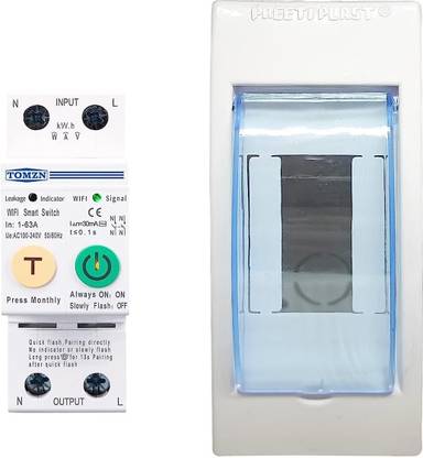 amiciSmart WiFi MCB, Circuit Breaker & Energy Meter with Over Voltage with SmartLife App Smart Switch