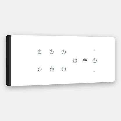 iotics Smart Touch Switch for 7 Light & 1 Dimmer, Remote, Mobile App, Voice Control Smart Switch