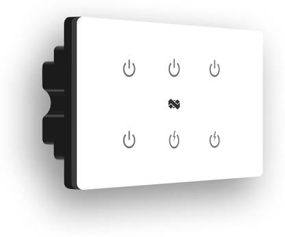 iotics Smart Touch Switch for 6 Lights, Remote, Mobile App, Alexa & Google Home Smart Switch