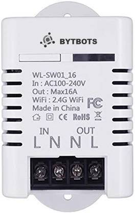 BytBots 20A Smart Wireless WIFI Switch | Compatible with Alexa, Google Home | Retrofit Smart Switch