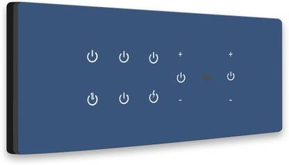 iotics Smart Touch Switch for 6 Light & 2 Dimmer, Remote, Mobile App, Voice Control Smart Switch
