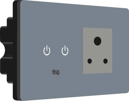 iotics Smart Touch Switch for 1 Light, 1 Plug, Remote, Mobile App, Alexa & Google Home Smart Switch