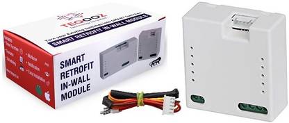 TEQOOZ Smart Switch Retrofit Module (WiFi) : 4 Switch | Smart Life App, Alexa, Google | 16 A Four Way Electrical Switch