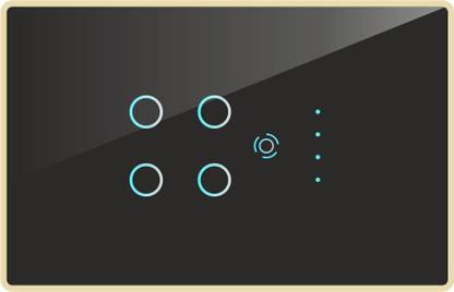 UvTech Smart Touch Switch with Cap Sense 1 Million Touch Capacity for 4 Lights & 1 Fan Smart Switch