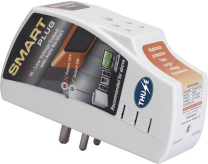 THUSE Smart Plug High/Low Voltage Cutout/Protector Rated @ 16Amp with Surge Protection Smart Plug