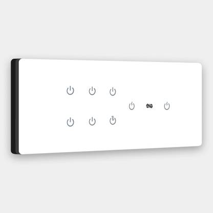 iotics Smart Touch Switch for 8 Lights, Remote, Mobile App, Alexa & Google Home Smart Switch