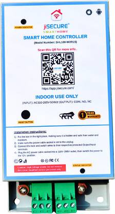 jiSECURE Smart Home Controller | WiFi & BLE | AC 220V | Compatible with iOS and Android Smart Kit