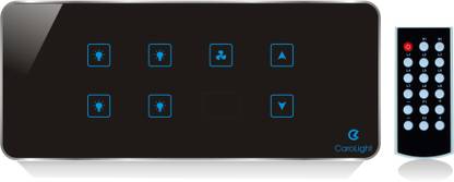 carolight technologies Touch Remote Switch Board for 4 Lights & 1 Fan Smart Switch