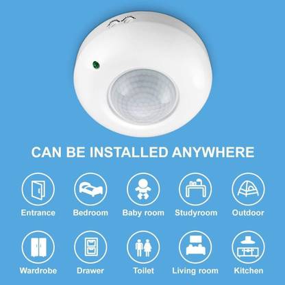 GoodsBazaar 360 Degree PIR Motion SensorCeiling Mounted Energy Saving Motion Detector Smart Switch