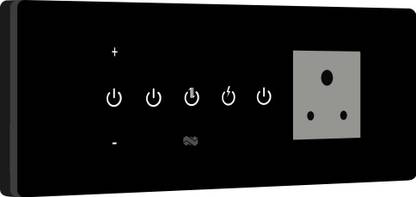 iotics Smart Touch Switch for 3 Lights, Dimmer & Plug Remote, Mobile App, Voice Control Smart Switch