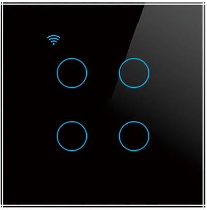amiciSmart WIFI Switch,4 Gang Wall Switch with Touch Button Compatible with Alexa(2300W) Smart Switch
