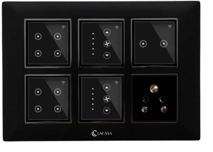 LaCasa 12 Module Smart Switch Plate/Board, Google Assistant/Alexa Compatible - 242F121S