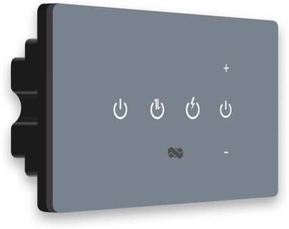 iotics Smart Touch Switch for 3 Light & Dimmer, Remote, Mobile App, Alexa & Google Home Smart Switch