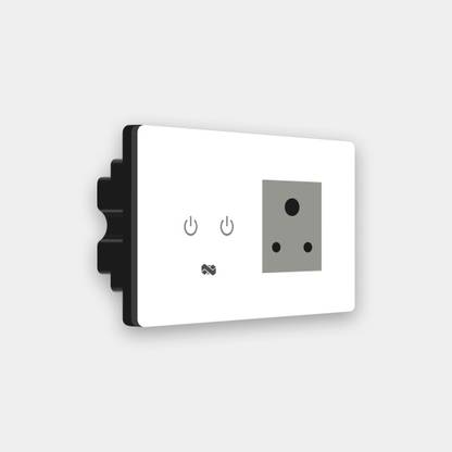 iotics Smart Touch Switch for 1 Light, 1 Plug, Remote, Mobile App, Alexa & Google Home Smart Switch