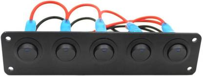 BNF 5 Gang ON-OFF Marine Ignition Toggle Rocker Switch Panel