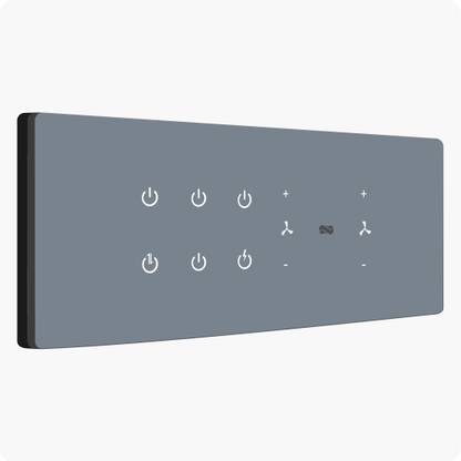 iotics Smart Touch Switch for 6 Lights & 2 Fan, Remote, Mobile App, Alexa & Google Home Smart Switch