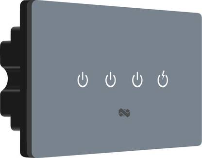 iotics Smart Touch Switch for 4 Lights, Remote, Mobile App, Alexa & Google Home Smart Switch