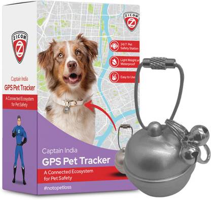 ZIMAXX Captain India Bell Collar Gps Tracker - Tie This P Location Smart Tracker