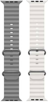 PUNAK Ocean Smart Watch Strap Belt for Ultra Watch 49 mm, Series 8 / 7 45 mm, Series 6 / 5 / 4 44 mm, Series 3 / 2 / 1 42 mm, T800 Ultra, Watch 8 Ultra, i8 Pro Max, W26, T800. Smart Watch Strap