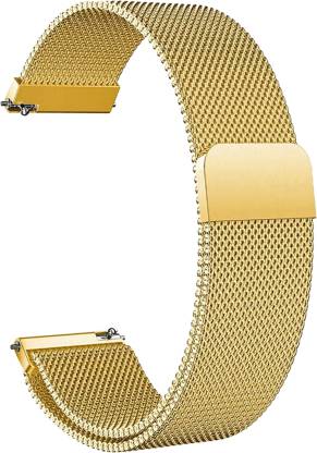 ACM Watch Strap Magnetic for Noise Colorfit Vision 2 Smartwatch Gold Smart Watch Strap