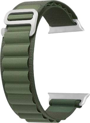 ACM Sliding Watch Strap Nylon Hook for Apple Watch Series 7 40mm Smartwatch Green Smart Watch Strap