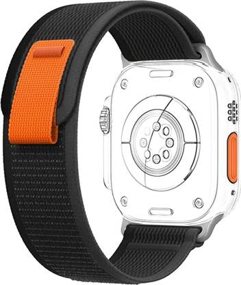 Firetook Velcro Loop Nylon Bands/Straps Compatible with Watch T55/T550 W26, 49mm 45mm 44mm 42mm Men & Women, Adjustable Strap with Metal G-Hook Premium Strap for iWatch Ultra Series SE 8 7 6 5 4 3 2 1 Smart Watch Strap Smart Watch Strap