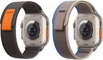valente Nylon Trail Loop 42mm/44mm/45mm Strap Compatible with I-Watch Series 8,7,6,5,SE,Ultra (Pack of 2) Smart Watch Strap