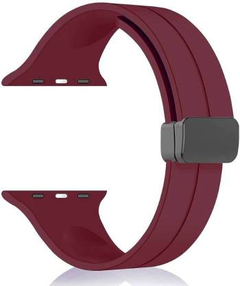 Priavy Smart magnetic Watch Strap Belt for Ultra Watch 49 mm, Series 8 / 7 45 mm, Series 6 / 5 / 4 44 mm, Series 3 / 2 / 1 42 mm, T800 Ultra, Watch 8 Ultra, i8 Pro Max, W26, T800(wine) Smart Watch Strap
