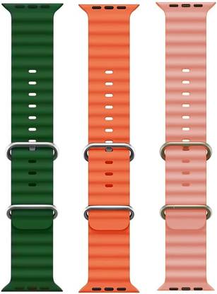 PUNAK Ocean Smart Watch Strap Belt for Ultra Watch 49 mm, Series 8 / 7 45 mm, Series 6 / 5 / 4 44 mm, Series 3 / 2 / 1 42 mm, T800 Ultra, Watch 8 Ultra, i8 Pro Max, W26, S8 Ultra, Smart Watch Strap