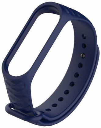 Epaal 3D Knurling Diamond Textured Strap for Mi Band 4 & Mi Band 3 - Blue Smart Band Strap