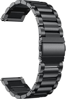 ACM Watch Strap Metal for Evolves Nextfit Full Touch Smartwatch Belt Black Smart Watch Strap