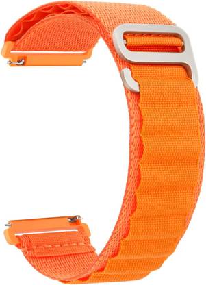 KHR 20mm Watch Strap Alpine Nylon G-Hook Loop Bands 20 MM (For Model See Images) Orange Smart Watch Strap