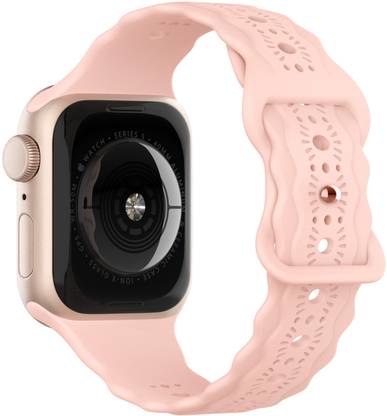 picau-pau Apple Watch Lace Silicon Strap Compitable 45MM,44MM,42MM Smart Watch Strap