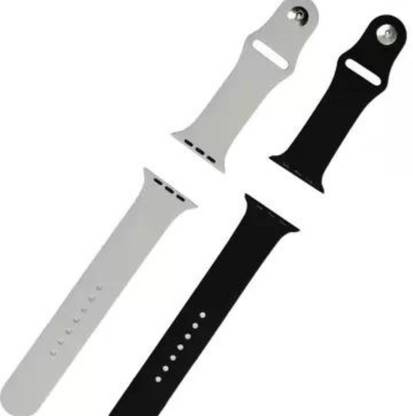 PLACIDO Pack of 2 Silicone Strap Apple Watch Ultra Series 8,7,6,5,4,3,2,1, i8 Pro Max, W26, 44mm,45mm,49mm,42mm Smart Watch Strap