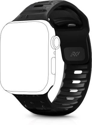 NECESORIES Sports Silicon Rugged Armour Strap Compatible for Apple Watch Bands 42mm 44mm 45mm 46mm 49mm Series for Men and Women Smart Watch Strap