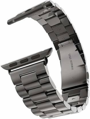 CHG 42mm/44mm Stainless Steel Band Compatible with Apple Watch Series 5/ Sereis 4/ Series 3/ Series 2/ Series 1, 42mm / 44mm, Series 3/2/1 42mm iWatch Bracelet Wristbands Strap (Jet Black) WATCH NOT INCLUDED Smart Watch Strap