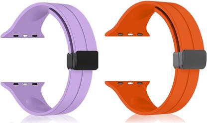 PUNAK Soft Silicon Magnetic Smart Watch Strap Belt for Ultra Watch 49 mm, Series 8 / 7 45 mm, Series 6 / 5 / 4 44 mm, Series 3 / 2 / 1 42 mm, T800 Ultra, Watch 8 Ultra, i8 Pro Max, W26, T800 Smart Watch Strap