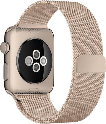 DailyObjects Rose Gold Lightweight Magnetic Milanese Loop WatchBand/Straps Compatible With Apple Watchband 42 mm/44 mm/45 mm/49 mm | Stylish & Flexible Slim Fit, Sporty Adjustable Strap with Magnetic Closure Watchband For Apple Ultra iWatch Series SE 8 7 6 5 4 3 2 1 (Watch Not Included) Smart Watch Strap