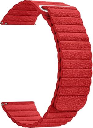 ACM Leather Watch Strap for Pebble Dare Smartwatch Belt Band Red Smart Watch Strap