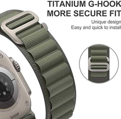 FLAP Alpine Loop iWatch 42/44/45/49mm iWatch Ultra Series 8/7/SE/5/4 195 mm Fabric Watch Strap Smart Band Strap