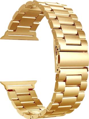 ACM Sliding Watch Strap Metal for Apple Watch Series 6 44mm Smartwatch Gold Smart Watch Strap