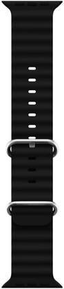 BLACK LOVIES SOFT SILICON OCEAN SPORT LOOP BELT FOR T800 ULTRA Smart Watch Strap
