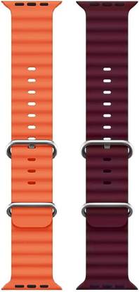 ABSOLUTE LIFESTYLE Ocean Smart Watch Strap Belt for Ultra Watch 49 mm, Series 8 / 7 45 mm, Series 6 / 5 / 4 44 mm, Series 3 / 2 / 1 42 mm, T800 Ultra, Watch 8 Ultra, i8 Pro Max, W26, T800. Smart Watch Strap