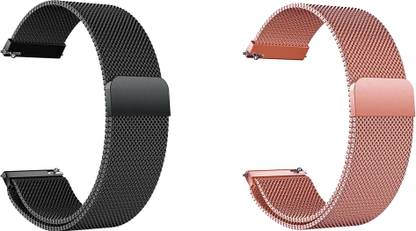 ACM Pack of 2 Watch Strap Magnetic for |Croma Squad Ts Smartwatch 3573225 mm Metal Watch Strap