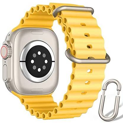 Asotai Ocean Strap For Iwatch Apple SE ultra/8/7/6/5/4/3/2/1/SE (42,44,45,49)MM(Yellow) Smart Watch Strap