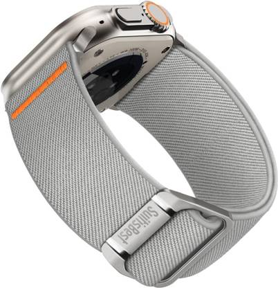SUITISBEST Apple Watch Nylon Solo Loop Wide Replacement Strap For Ultra 2 / Ultra, 49MM, 45MM,44MM,42MM-STONE GREY Smart Watch Strap