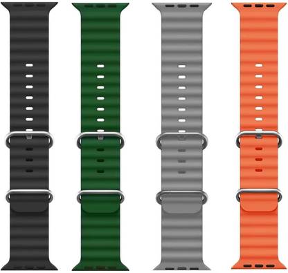 PUNAK Ocean Smart Watch Strap Belt for Ultra Watch 49 mm, Series 8 / 7 45 mm, Series 6 / 5 / 4 44 mm, Series 3 / 2 / 1 42 mm, T800 Ultra, Watch 8 Ultra, i8 Pro Max, W26, T800. Smart Watch Strap