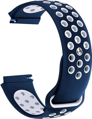 ACM Watch Strap for Fire-Boltt Rise Luxe Bsw204 Smartwatch Blue & White Smart Watch Strap