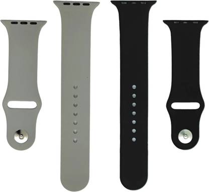menaso Watch Strap Compatible with Apple Watch Straps 42mm 44mm, Soft Silicone Belt Sport Wristbands Smart Watch Band for iWatch Series SE 6/5/4/3/2/1 (PACK OF 2) Smart Watch Strap Smart Watch Strap